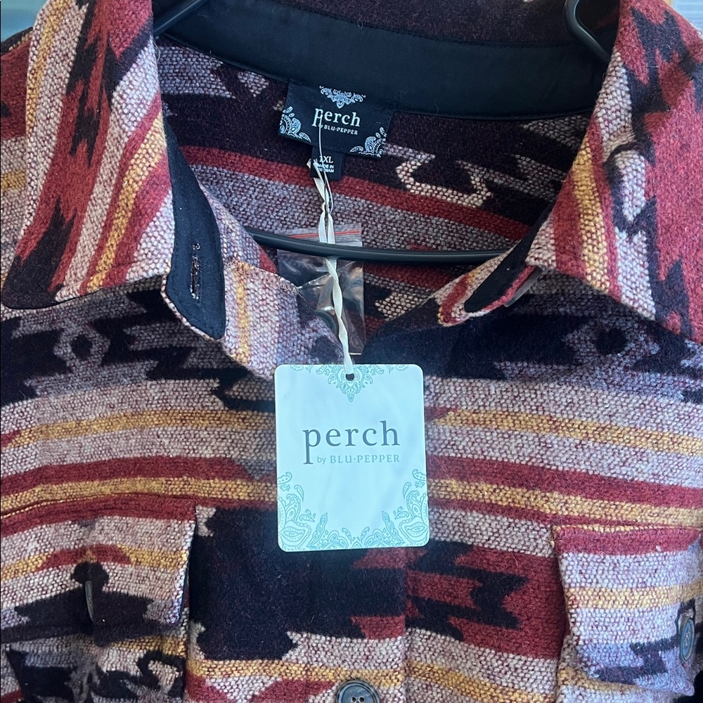 Perch by Blue peppers Perch Multicolor Patterned Jacket - Picture 3 of 3
